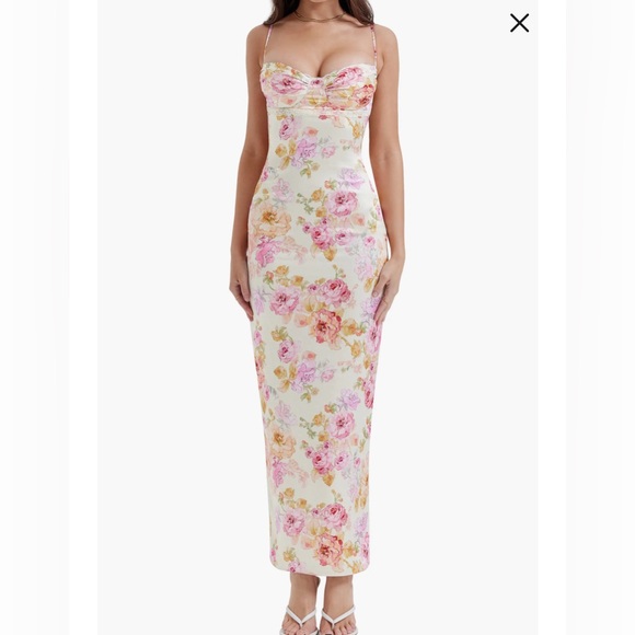 House of CB Josefina dress in ivory floral - Picture 1 of 3